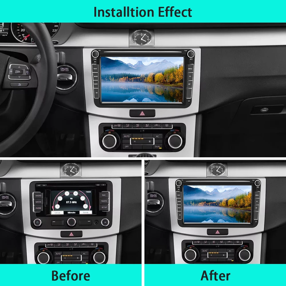 LeeKooLuu 2 Din Android Car Radio GPS Multimedia Player Carplay for VW Volkswagen Passat B7 B6 Golf 5 6 Touran Polo Tiguan Jetta