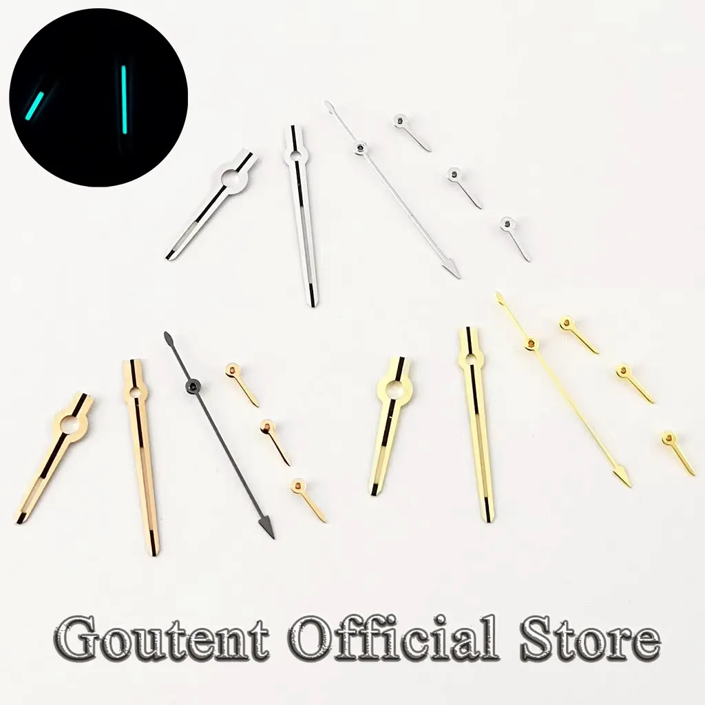 Goutent Multi‑Color Watch Hands Cyan Luminous 6 Hands Set Silver Gold Rose Gold Fit VK63 Quartz Movement Watch Accessories