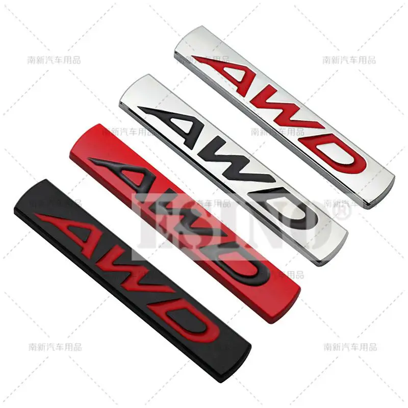 Car Styling 3D AWD Metal Chrome Zinc Alloy Emblem Car Body Badge Sticker Auto Accessory for Mazda 3 CX-3 CX-5 RX-8 RX-5