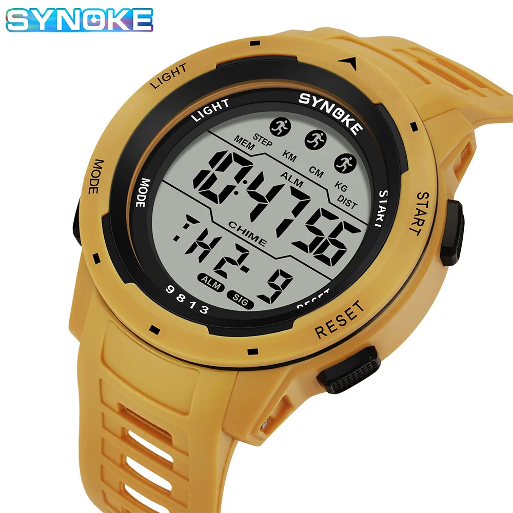 Men Digital Watch Sports Watches Timing Function Alarm Clock Waterproof 50M Digital Watch Military Clock Large Screen