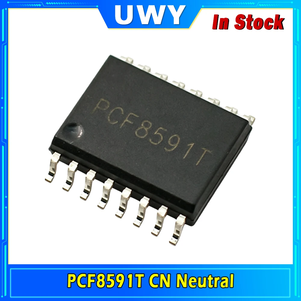 5PCS PCF8591T SOP‑16 8‑Bit A/D and D/A Converter IC 4‑Channel Analog to Digital Conversion Chip