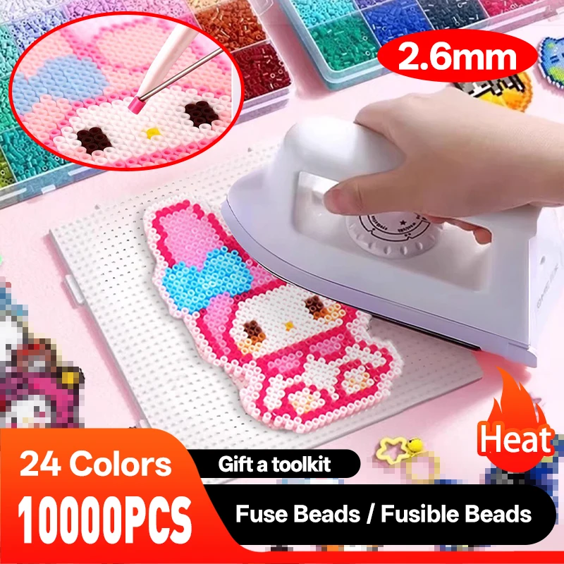 

10000 pcs/Box 24 colors/2.6mm Hama Beads Puzzle Perlen Iron Beads Diy Perler Fuse Bead Intelligence Educational Toys