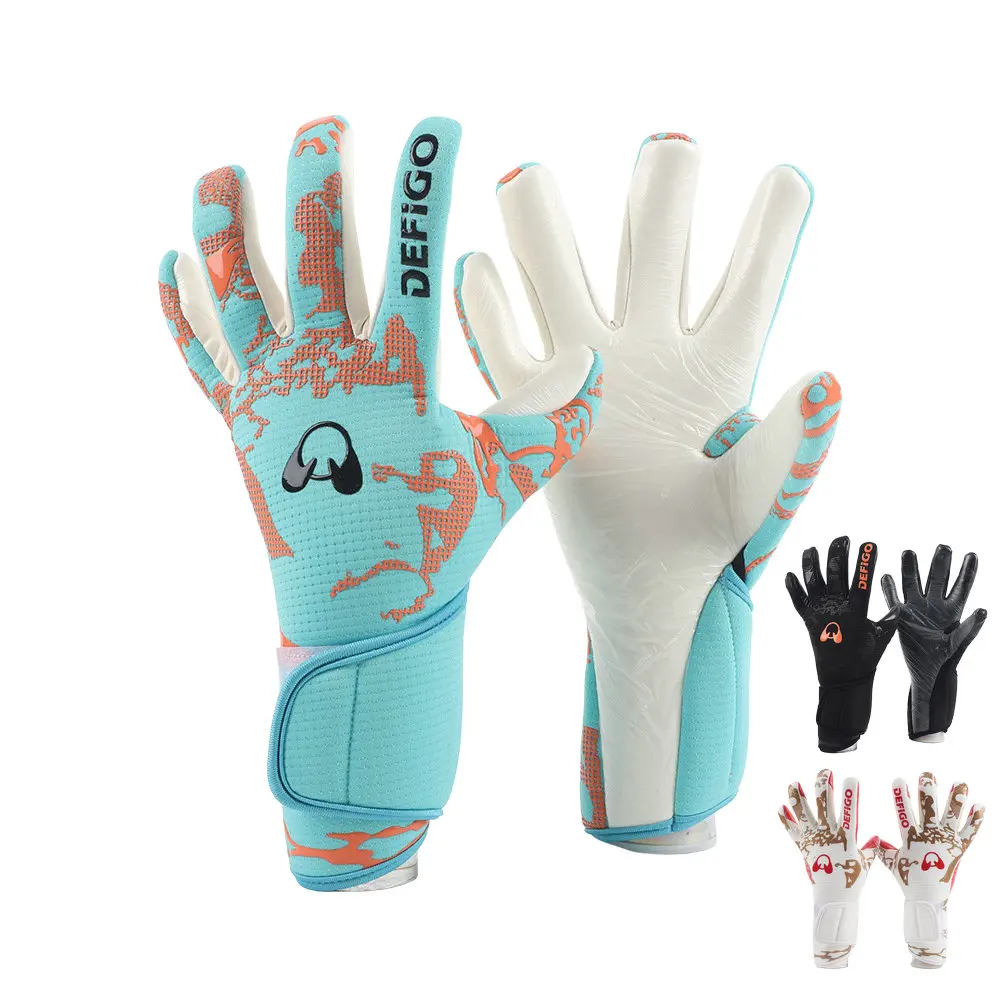 Guantes de portero de fútbol de látex, manoplas antideslizantes, gruesas, protección, equipo de fútbol