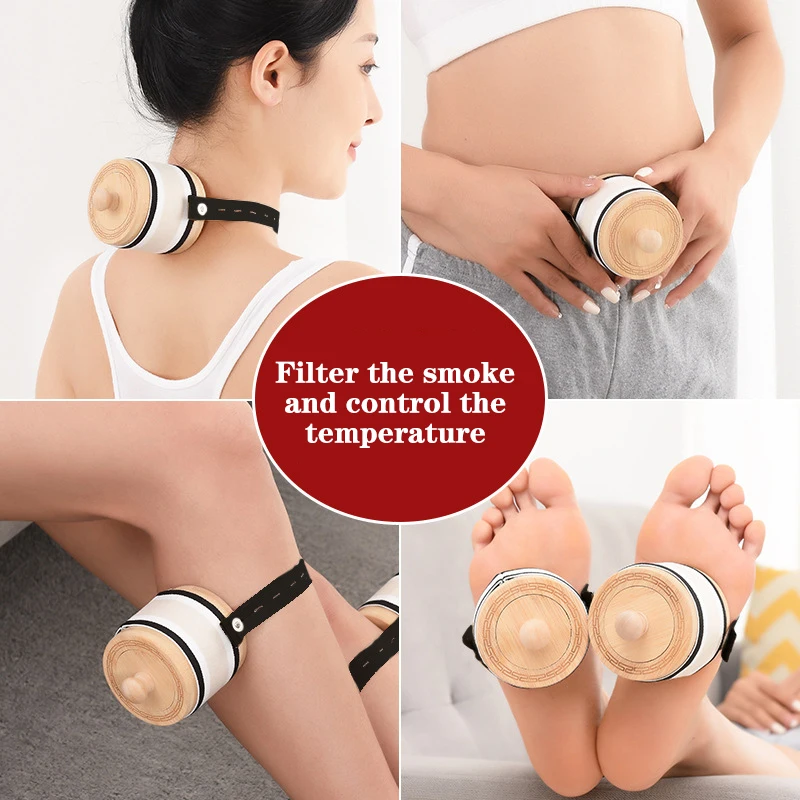Bamboo Moxa Burning Box – Portable Smokeless Warmer for Soothing Massage, Energy Flow, and Natural Moxibustion Wellness Support