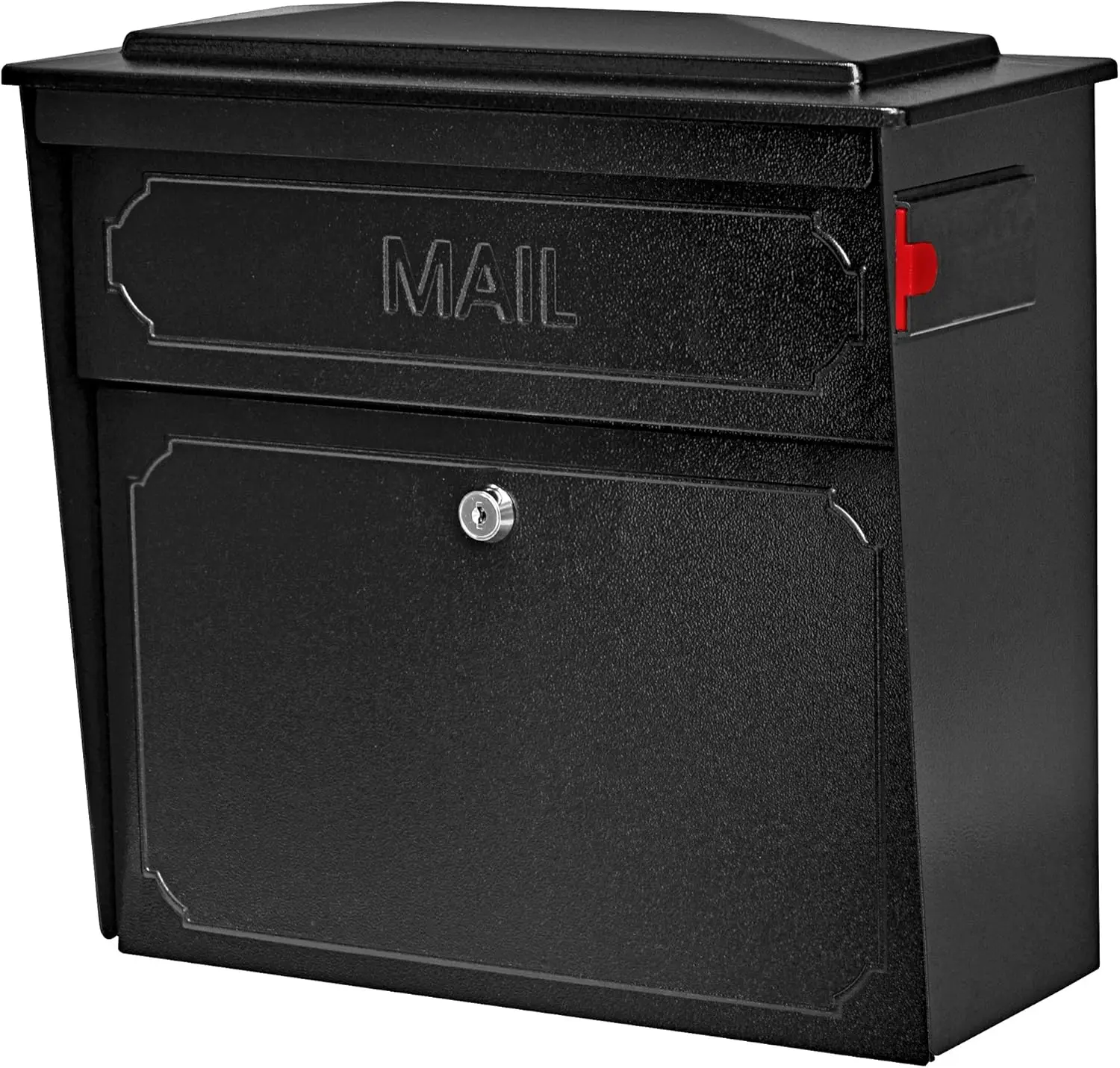

7172 Townhouse Locking Security Wall Mount Mailbox, Black, Pack of 1