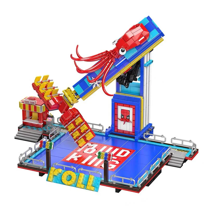 

Mould King 11015 Amusement Park Toys The Motorized Spinning Ride Building Block Assembly Roller Coaster Brick Kid Christmas Gift
