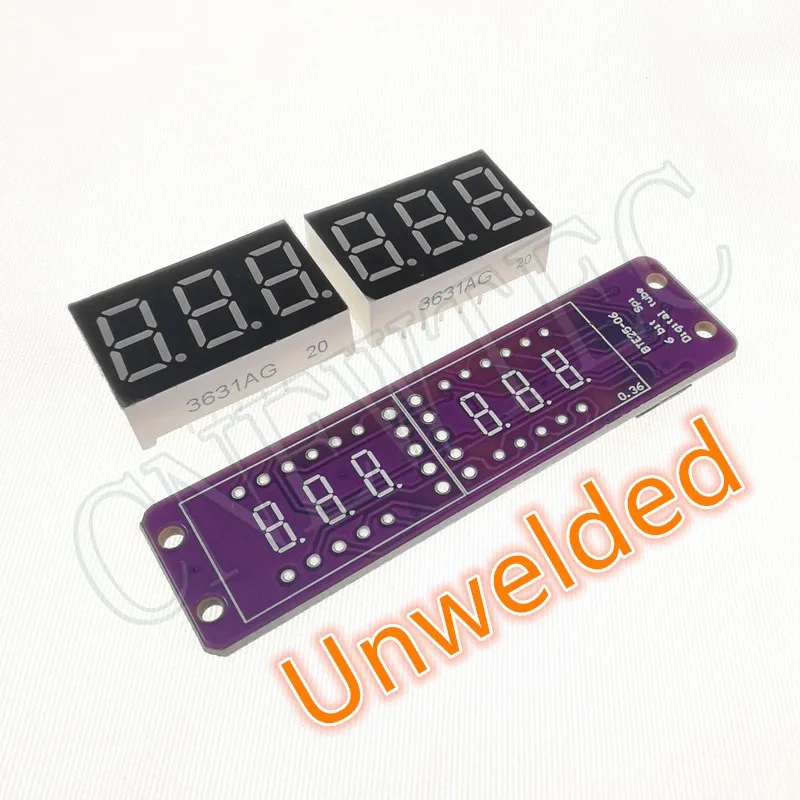 MAX7219 0,36-calowy 6-bitowy cyfrowy wyświetlacz LED 7-segmentowy moduł 6 kolorów dostępny dla Arduino STM32 STC AVR ESP32 Nieprzeszczepiony — zdjęcie produktu 4
