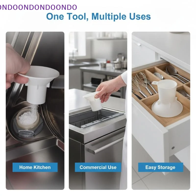 Heavy Duty 45mm Dishwasher Salt Funnel Water Softener Anti Spill Filling Tool For Dishwasher Maintenance Durable Plastic
