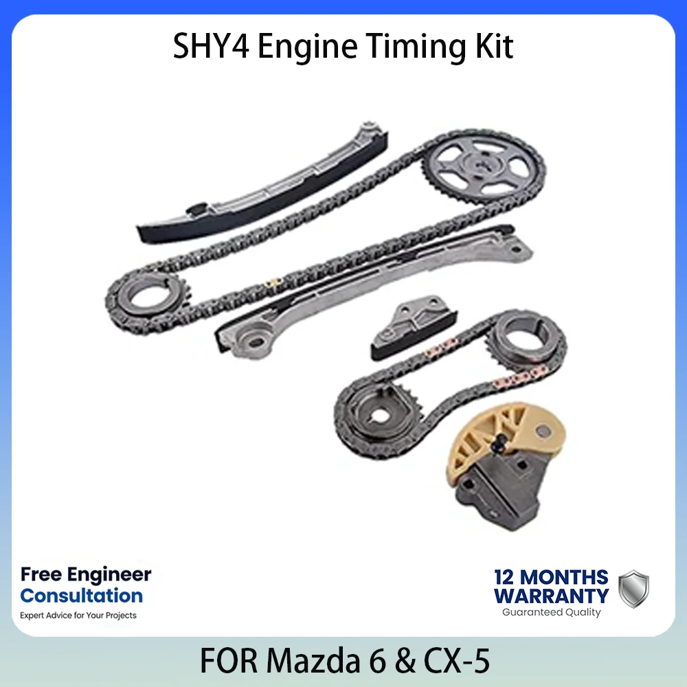 Timing Chain Kit For Mazda 3 6 CX-5 2.2L 2.2 L T L4 Diesel SHY4 Skyactiv-D Engine SH01-11-314 SH02-12-425 2012-2023 SHY6 SHY8