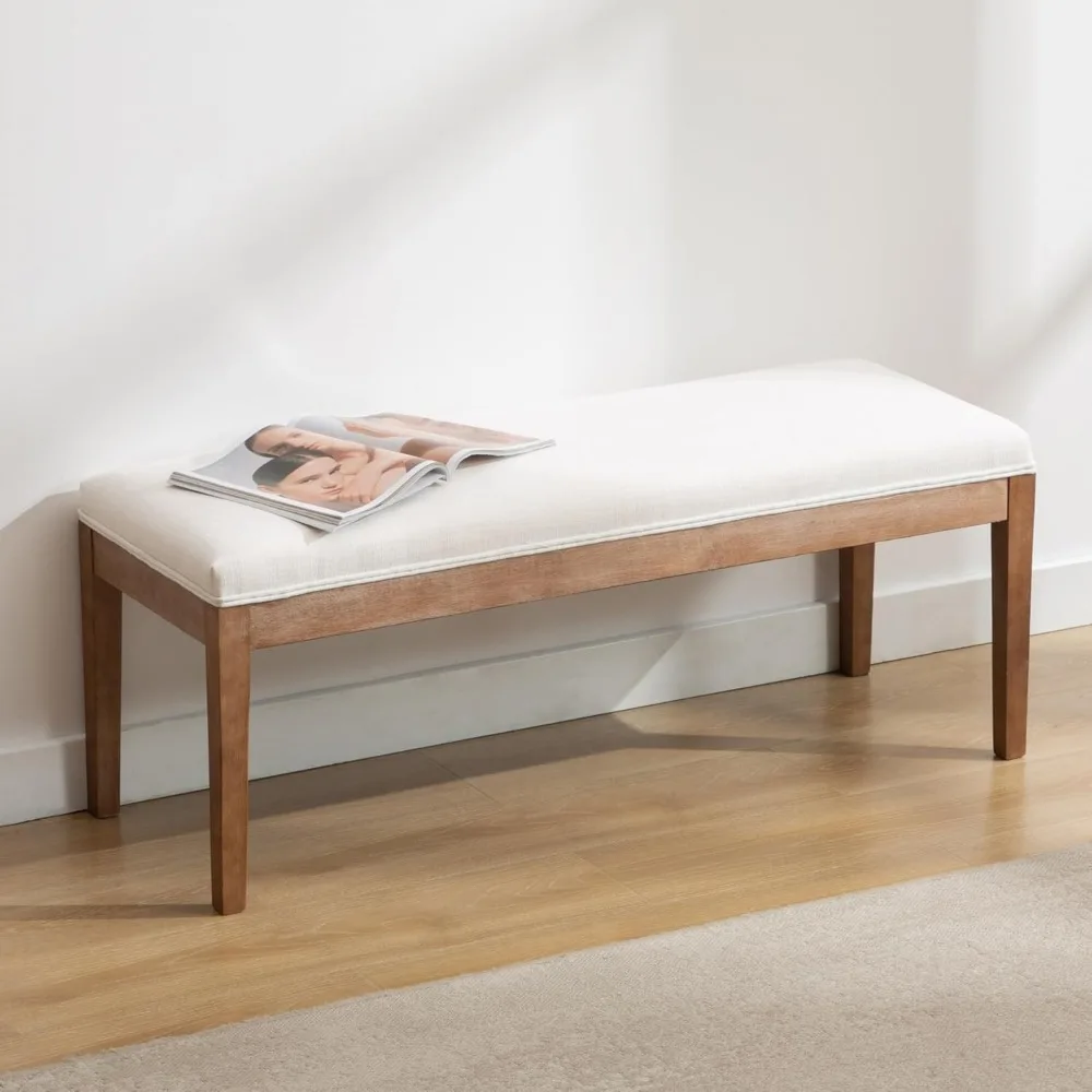 

Entryway Bench Farmhouse Dining Benches Upholstered Bedroom Bench Shoe Bench Seat for Hallway Living Room Bedroom End of B