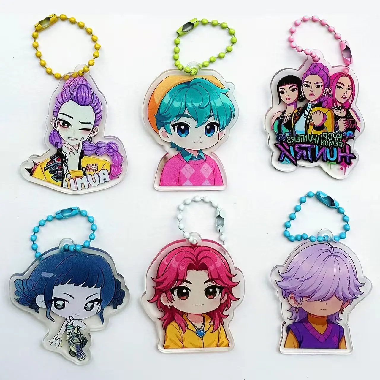 32pcs KPOP Demon Hunters Charms Blind Box Accessories Cartoon Keychain Cosplay Acrylic Keyring Key Chain Pendant Originality - Image 3