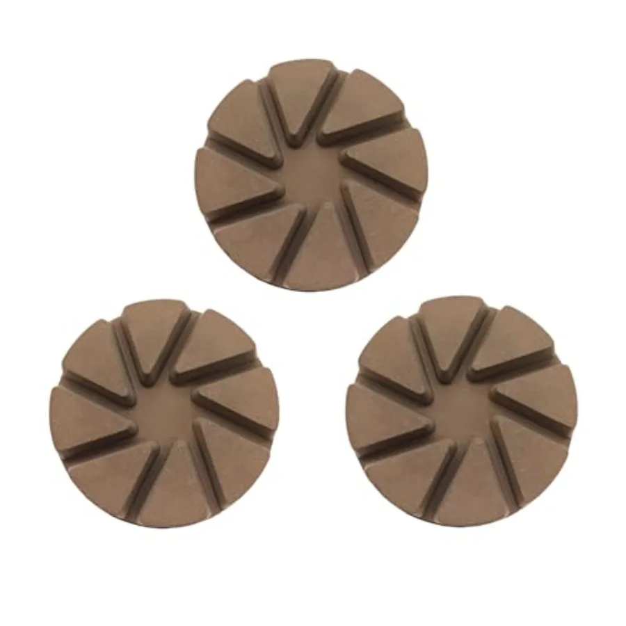 

Hybrid Diamond Ceramic Polishing Pucks Aggressive Concrete Terrazzo Floor Hook n Loop Grinding Pads 3 Inch Long Using Life Tran