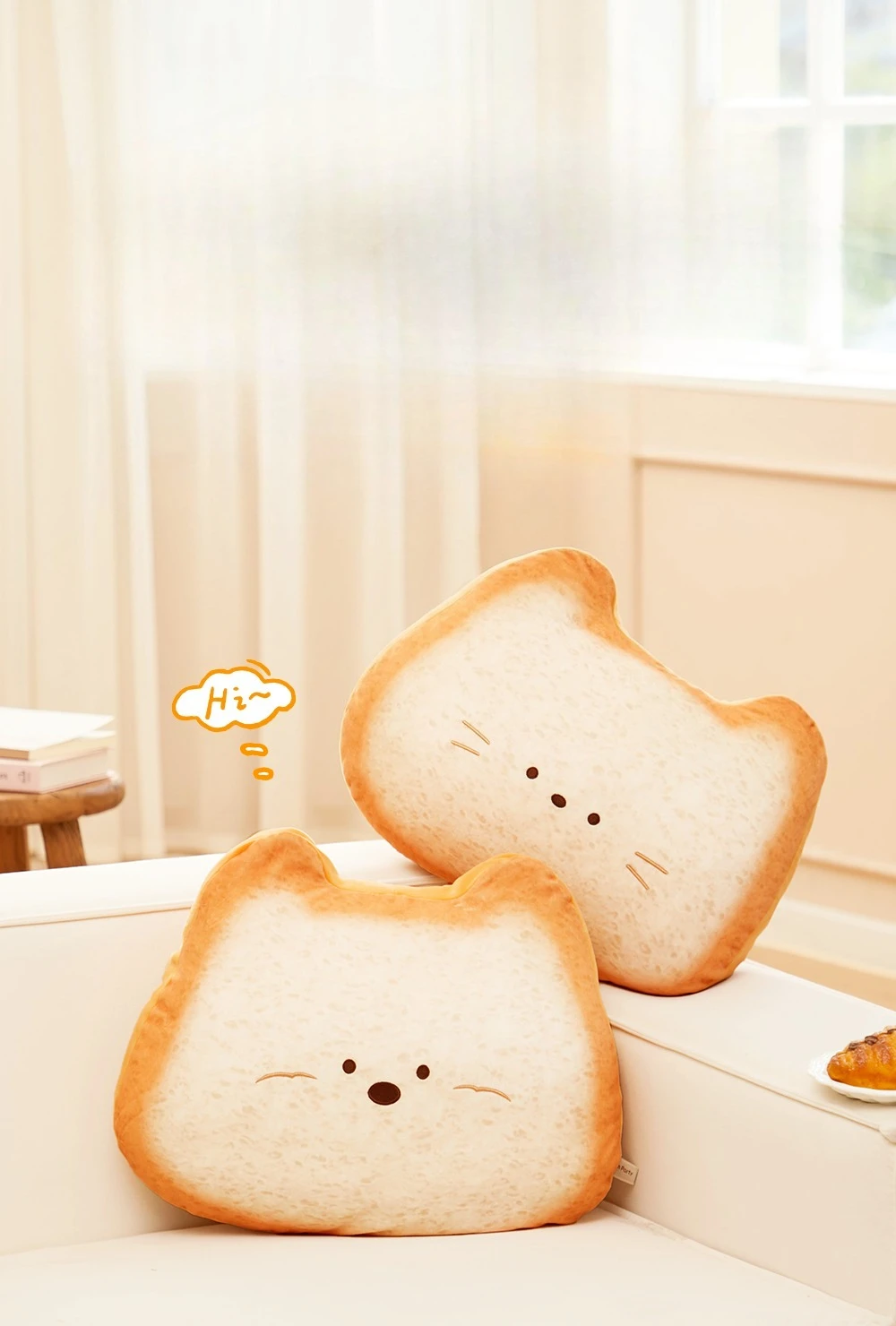 Bread pillow nap pillow cushion plush doll female office waist support