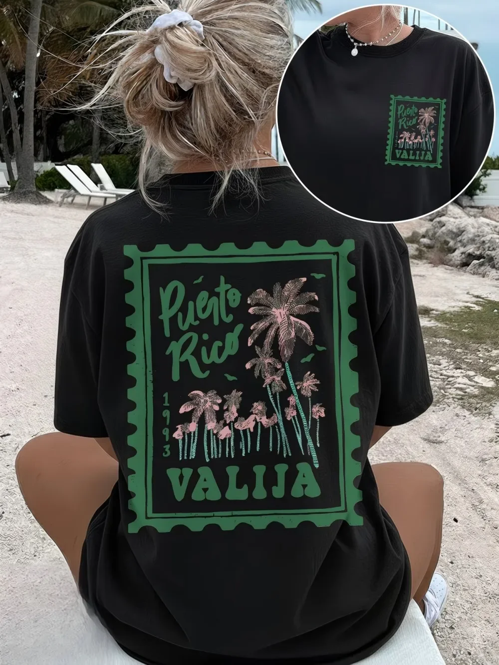 Trendy Puerto Rico Valija Graphic T Shirt Women Retro Aesthetic Harajuku Streetwear Style Summer Casual Short Sleeve Fashion Top