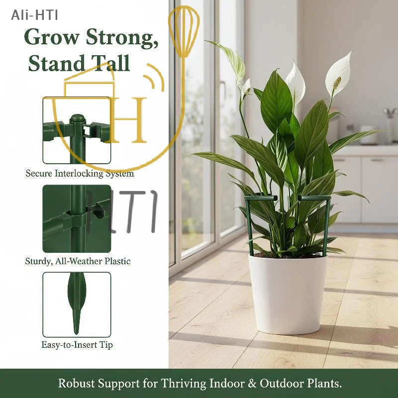 Plastic Plant Support Ring Smooth Edge No Harm to Plants Support Stand for Orchard Garden Flower Vine Growth Fixing