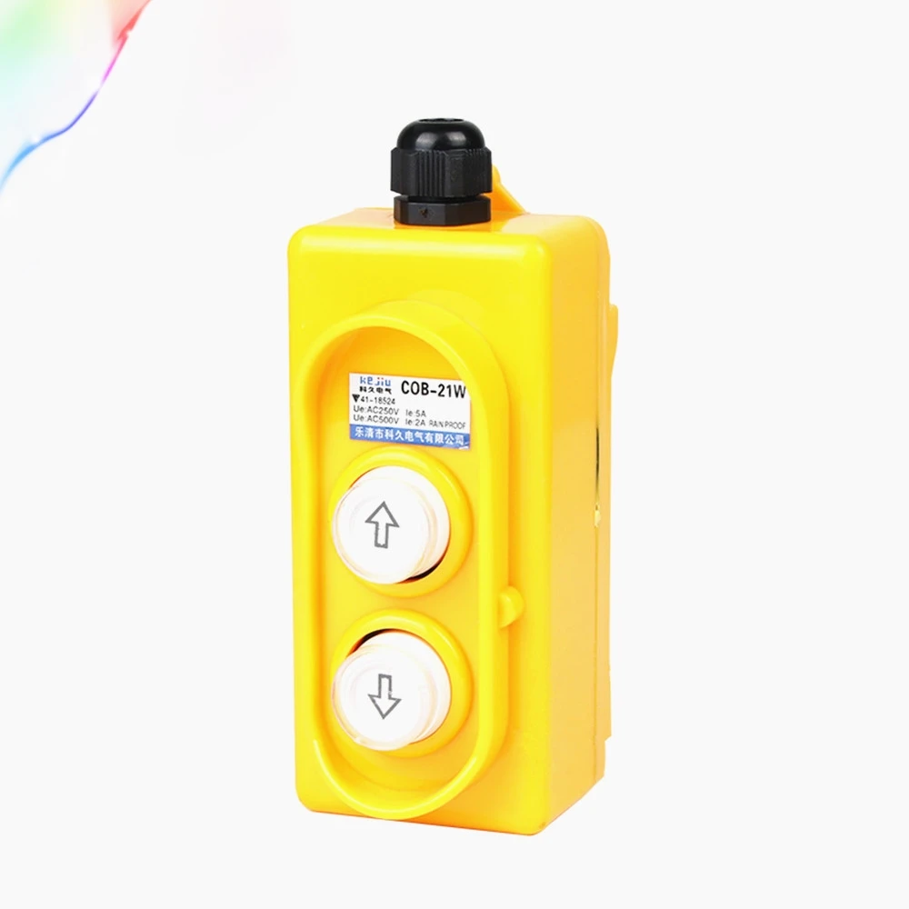 COB-21 AC 250V 5 Amp 500V 2 Amp Up Down 2 Ways Hoist Crane Push Button Switch