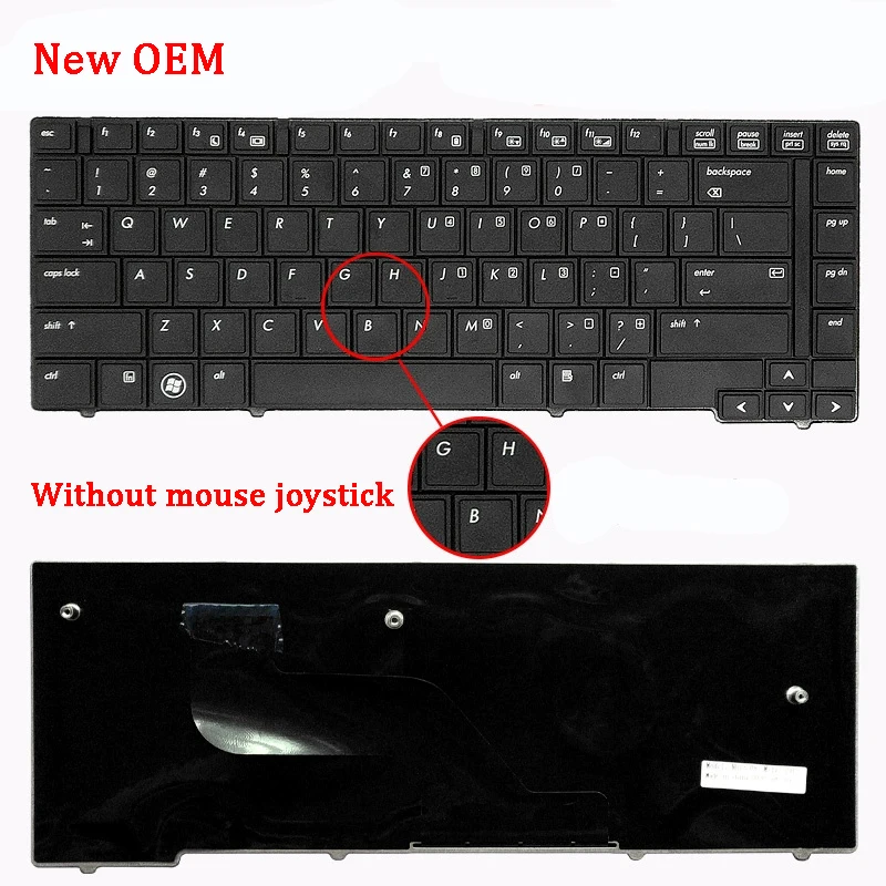 New Genuine Laptop Rreplacement Keyboard Compatible for HP Compaq Elitebook 8440 8440W 8440P