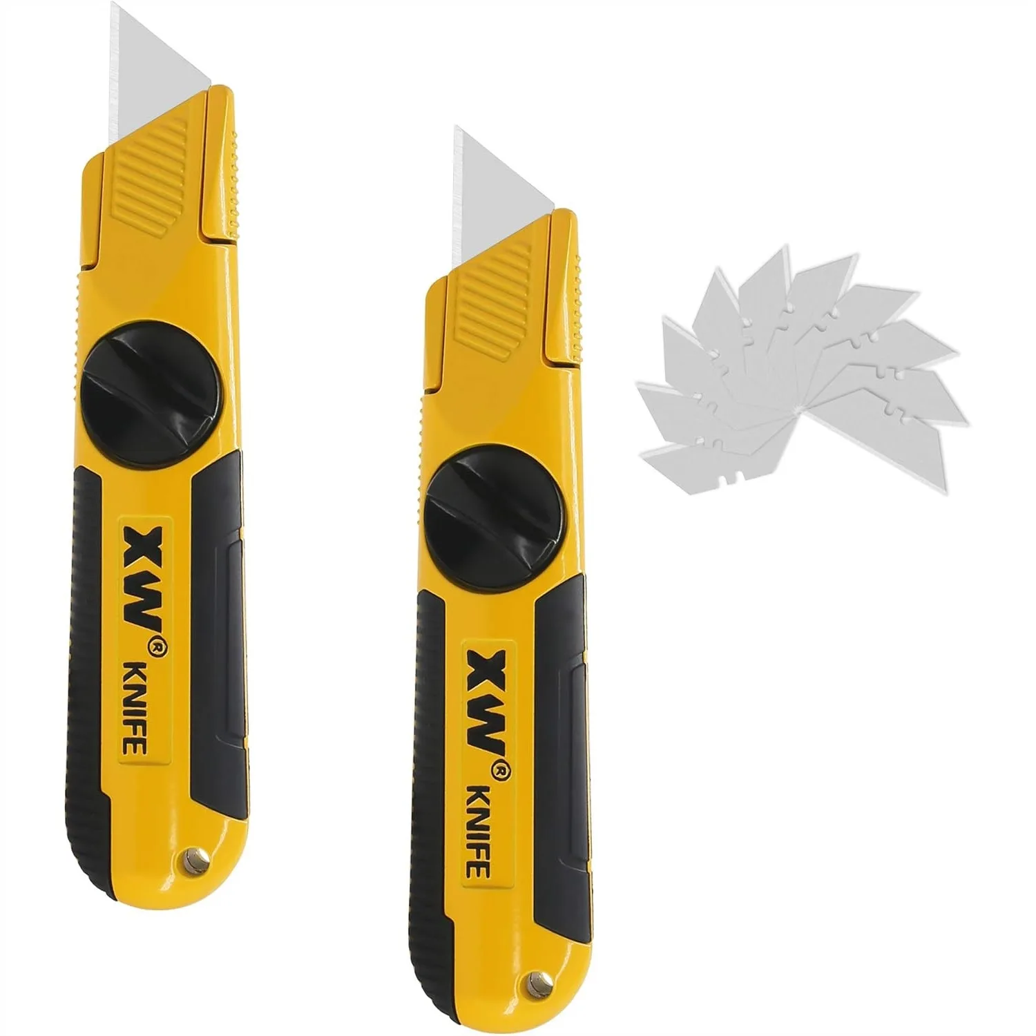 

Fixed-Blade Utility Knife Heavy Duty Drywall Cutter With 10 Replacement Blades 2-Pack