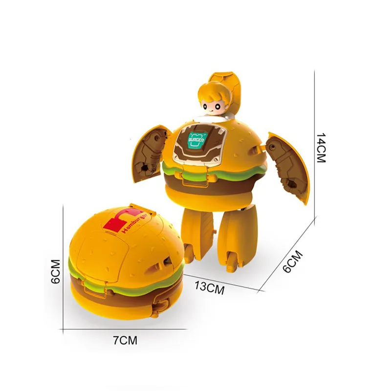 

New French fries hamburgers cola models boys shapeshifting toys puzzle childrens diamond robots warrior childrens toys Christmas
