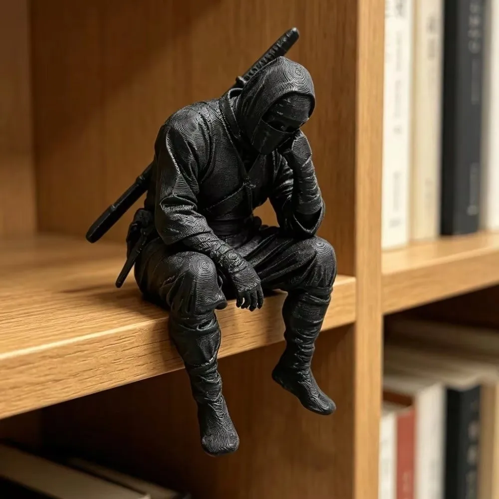 Japanese Style 3D Printed Ninja Figurine Japanese Style Decoration Samurai Statue Funny Desktop Ornament Bookshelf