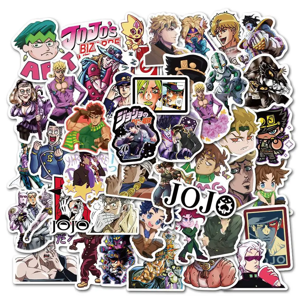 50/30/10PCS Kojirou Kujo Giorno Giovanna Popular Anime Peripheral Luggage Skateboard Guitar Waterproof Car Decoration Stickers