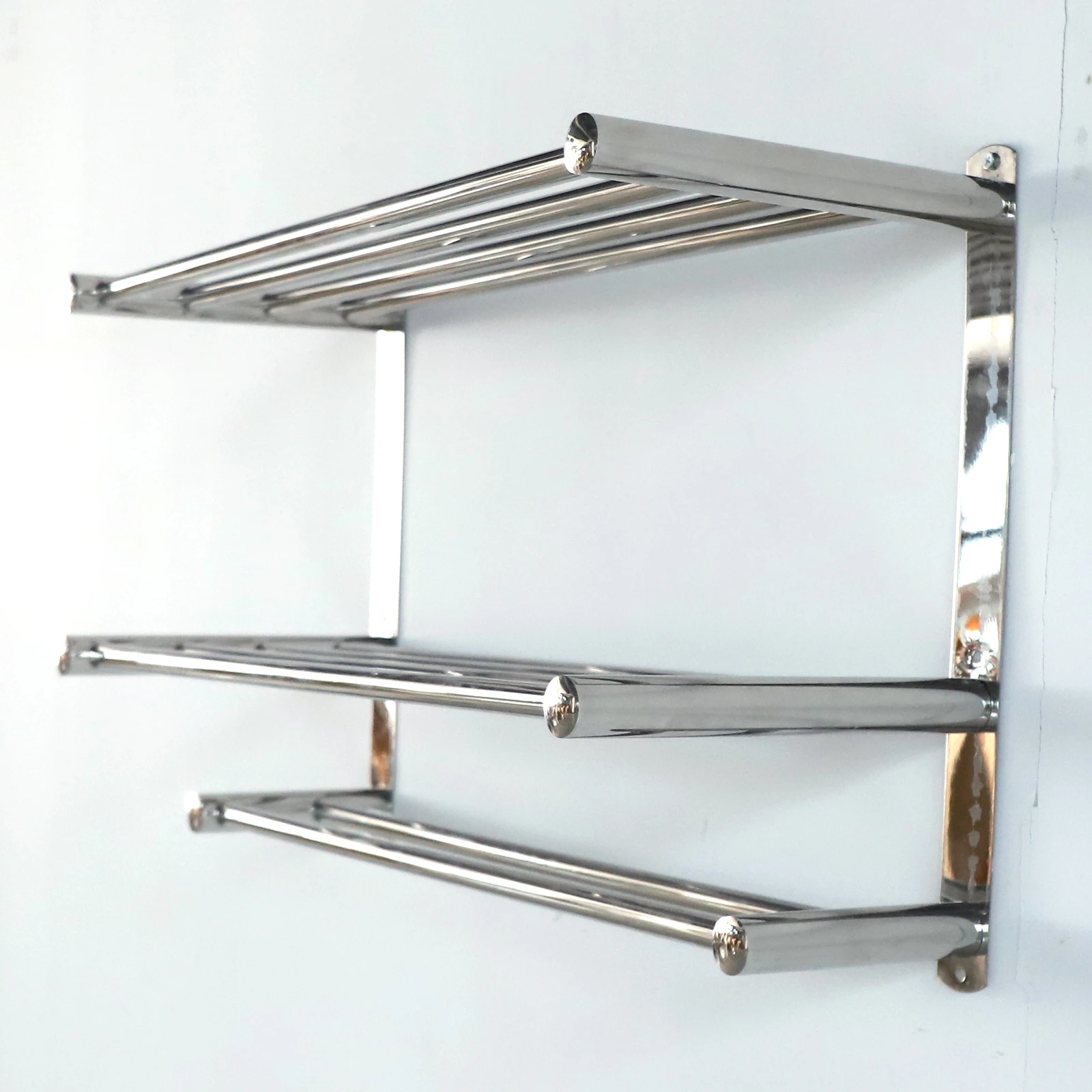 Wall Mounted Towel Rack, Stainless Steel Towel Rack, Modern Silver Towel Rack Suitable for Mounting In the Kitchen, Bathroom,
