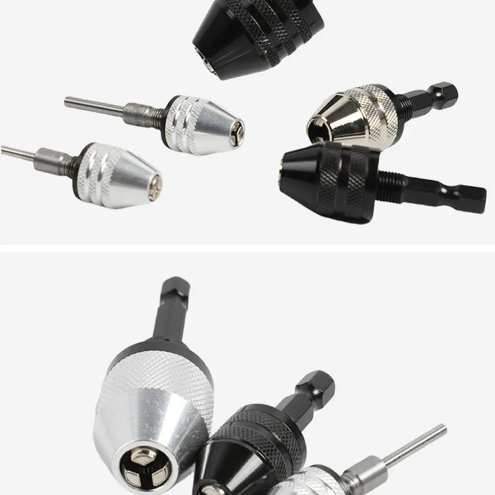 Quick Change Drill Chuck 0.3 To 6.5mm Hex Shank Three Jaw Self Centering Converter For Electric Grinder Jewelry Woodworking