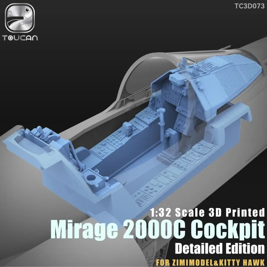 TOUCAN TC3D073 1/35 3D Printed Mirage 2000C Cockpit Detailed Edition