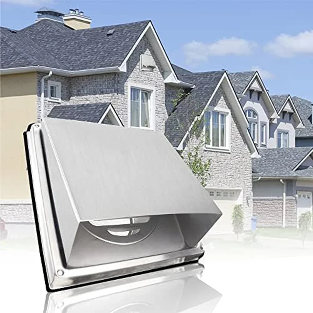Wall Air Vent Outlet สแตนเลส EXTRACTOR พัดลม Vent ฝาครอบท่อระบายอากาศไอเสีย Grille 100/125/150 มม.ช่องระบายอากาศหมวก