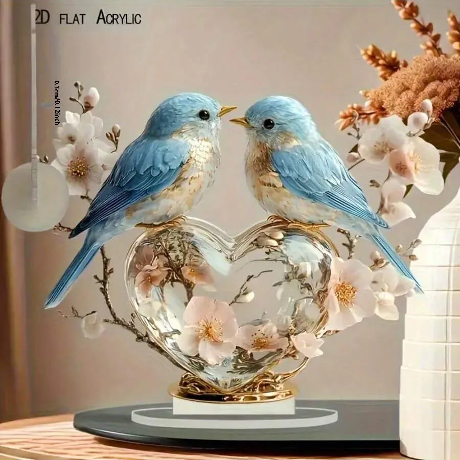 1 Stück niedliche Vogel-Desktop-Dekoration – Mehrzweck-Tischdekoration für Büro, Schlafzimmer, Wohnzimmer – ideale Wahl als Geschenk, 2D-Flach – Detail 6