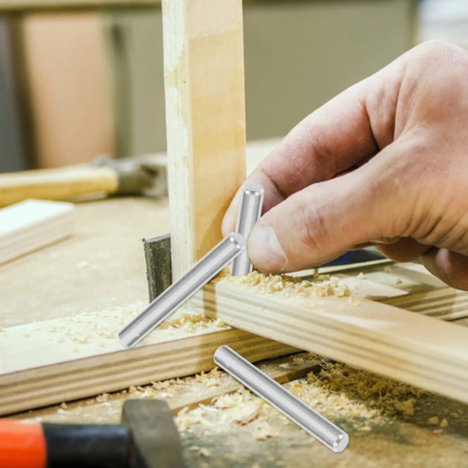 

30 шт. цилиндрических установочных штифтов из нержавеющей стали 40 мм для крепления полок, шкафов и мебели