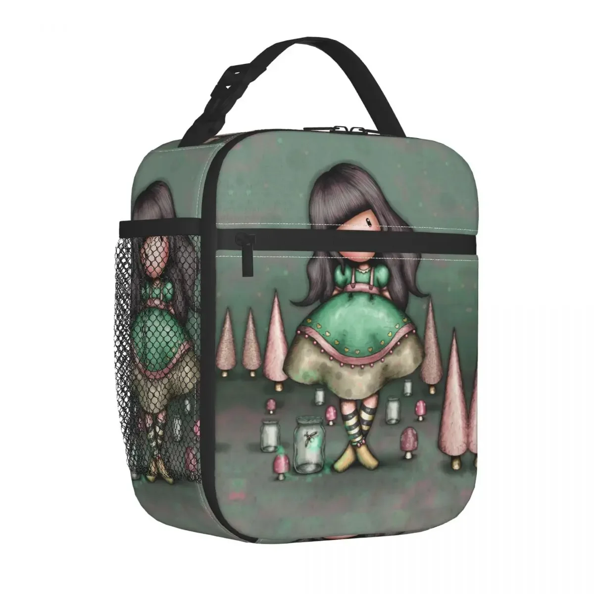 Santoro Gorjuss Doll Insulated Lunch Bags Cooler Bag Lunch Container Art Cute Large Tote Lunch Box Bento Pouch College Travel