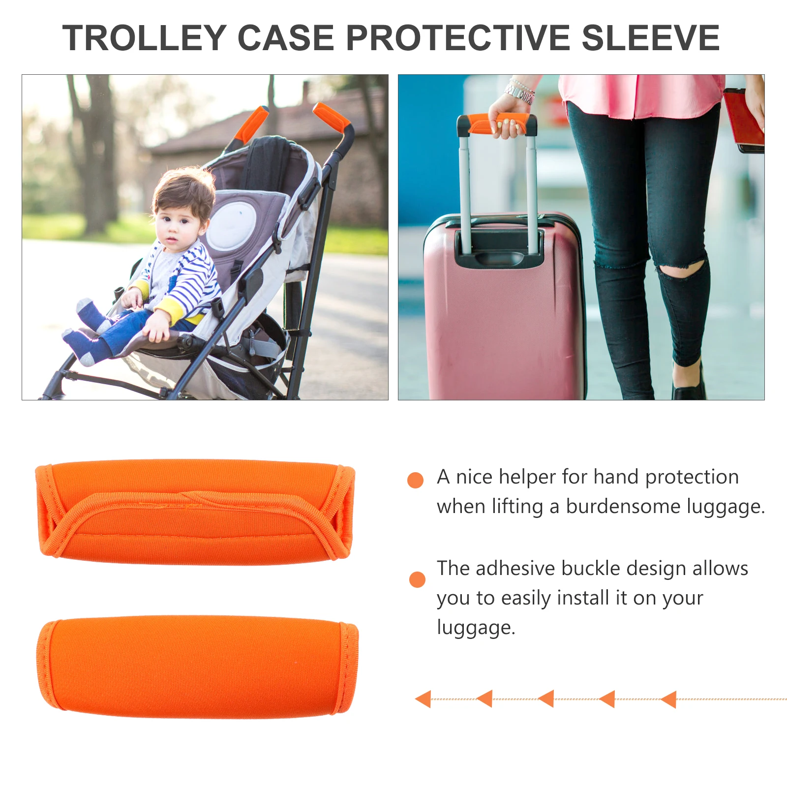

Neoprene Handle Wraps Luggage Hand Protector Soft Grip Cover For Suitcase Travel Bag Lightweight Comfortable Reduces