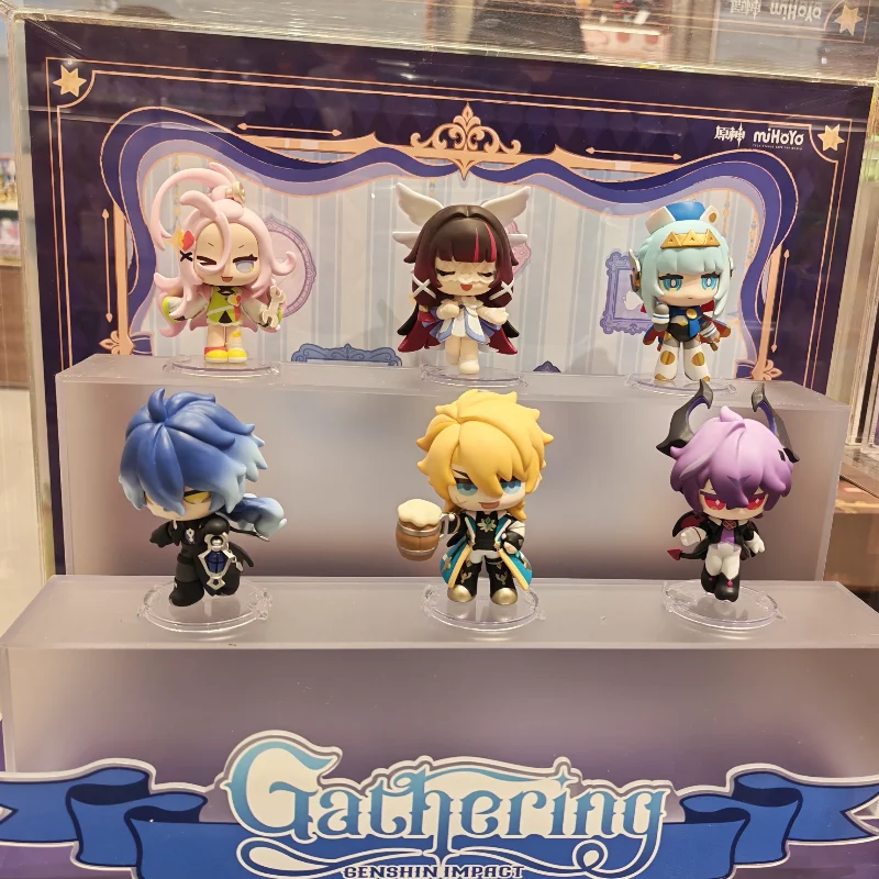 

Pop Mart Genshin Impact New Year Gathering Q Version Series Blind Box Mystery Box Toys Ornaments Figurines Desktop Model Dolls