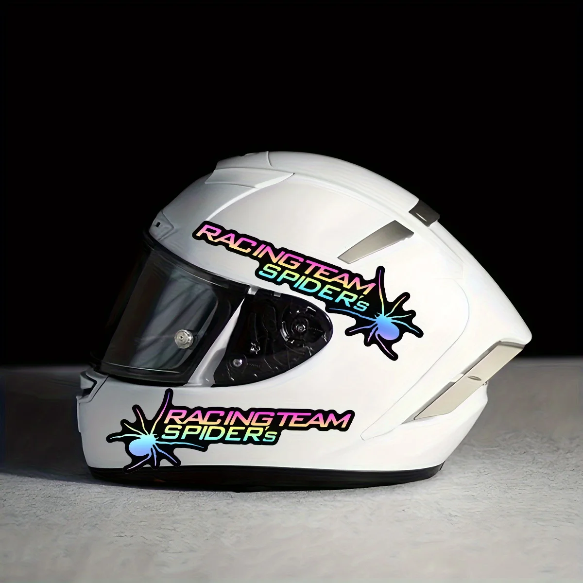 

2PCS/SET Competition Team Spider Motorcycle Helmet Stickers, suitable for motorcycle helmets and car decoration.