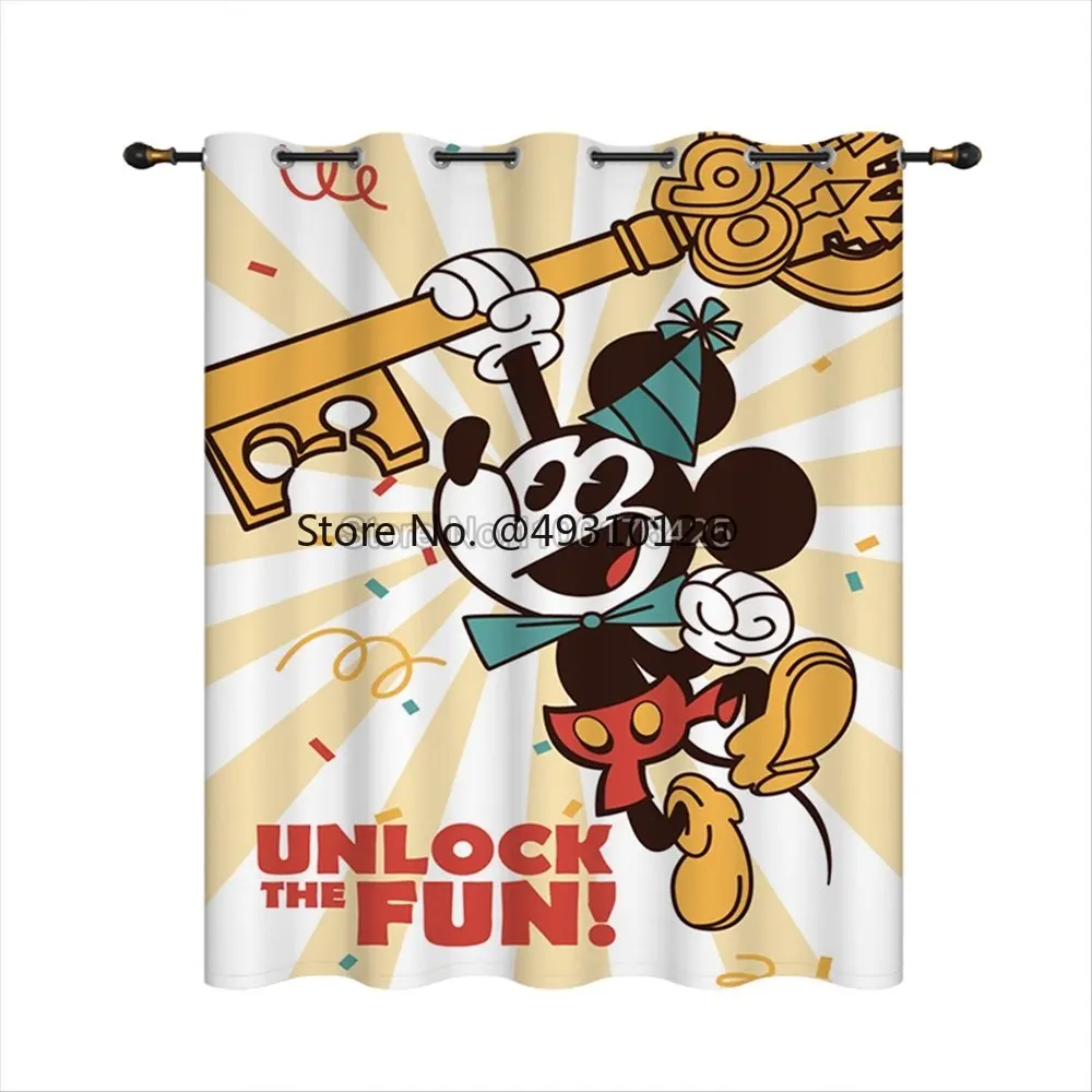 Disney Disney Mickey Minnie Mouse Kids Room Blackout Curtain Bedroom Curtains Bathroom Window Drapes Decorative Kids Gifts