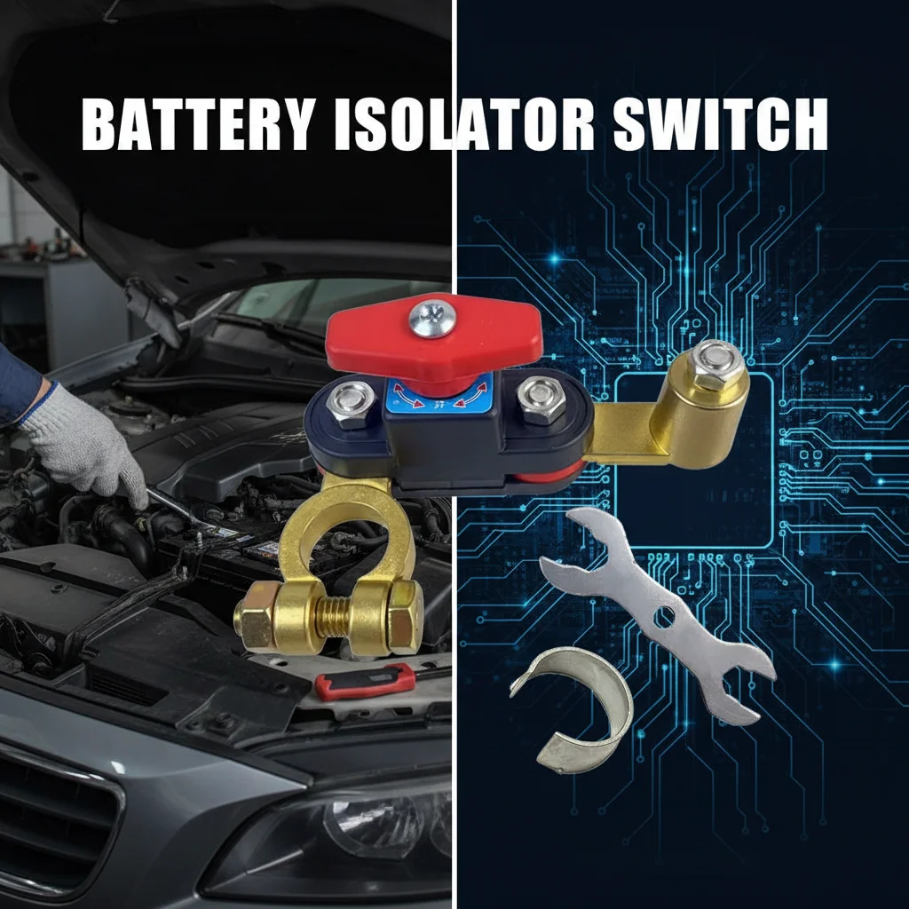 

12V/24V Car Battery Disconnect Switch Rotatable Two-Way Joint Anti-Power-Off Leakage Circuit Breaker Vehicle Battery Switch