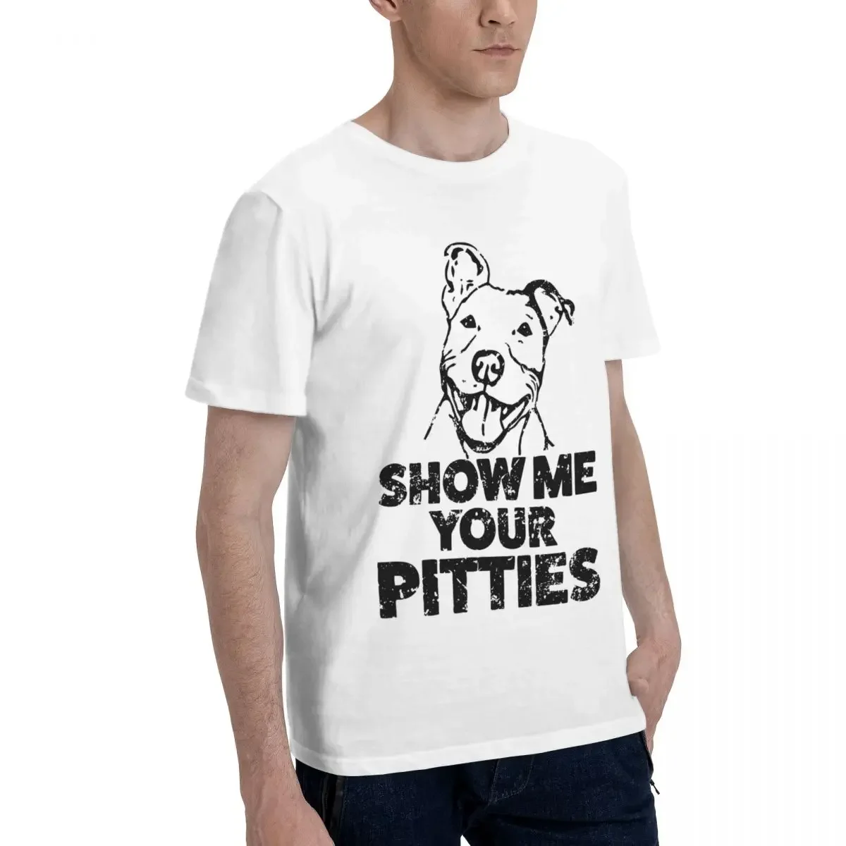 Pitbull Show Your Pitties Funny Pitbull T Shirt Gifts Men Women Tshirt Anime Graphic T-shirts for Men Clothing Women Tees