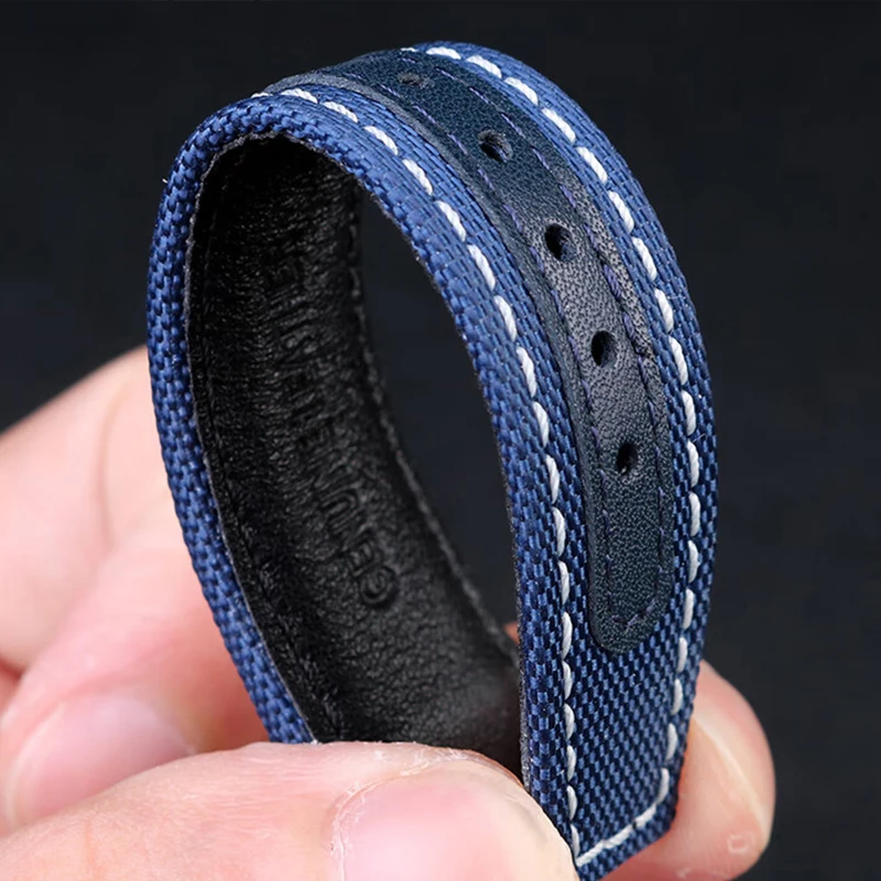 20mm 21mm 22mm High Quality Nylon cowhide Watchstrap For IWC  PILOT'S WATCHES  Waterproof And Sweat Resistant Watch band