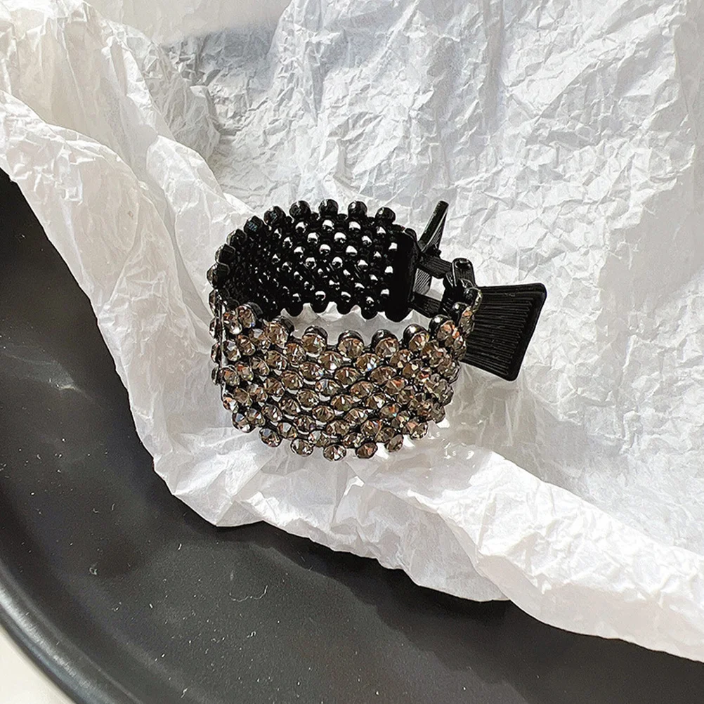 

3 шт., металлический держатель для хвоста со стразами, блестящие заколки для волос, нескользящие заколки для волос с кристаллами для женщин и девочек, зажимы для волос с кристаллами