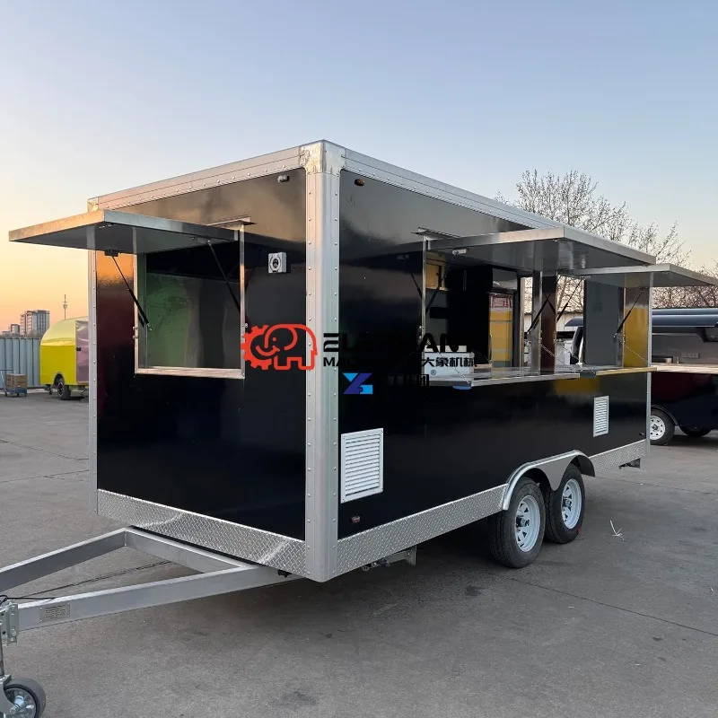 Commercial Custom Fast Food Trailer Mobile Food Truck with Full Kitchen Setup - Perfect for Hot Dog, Sandwich, Fry Sales
