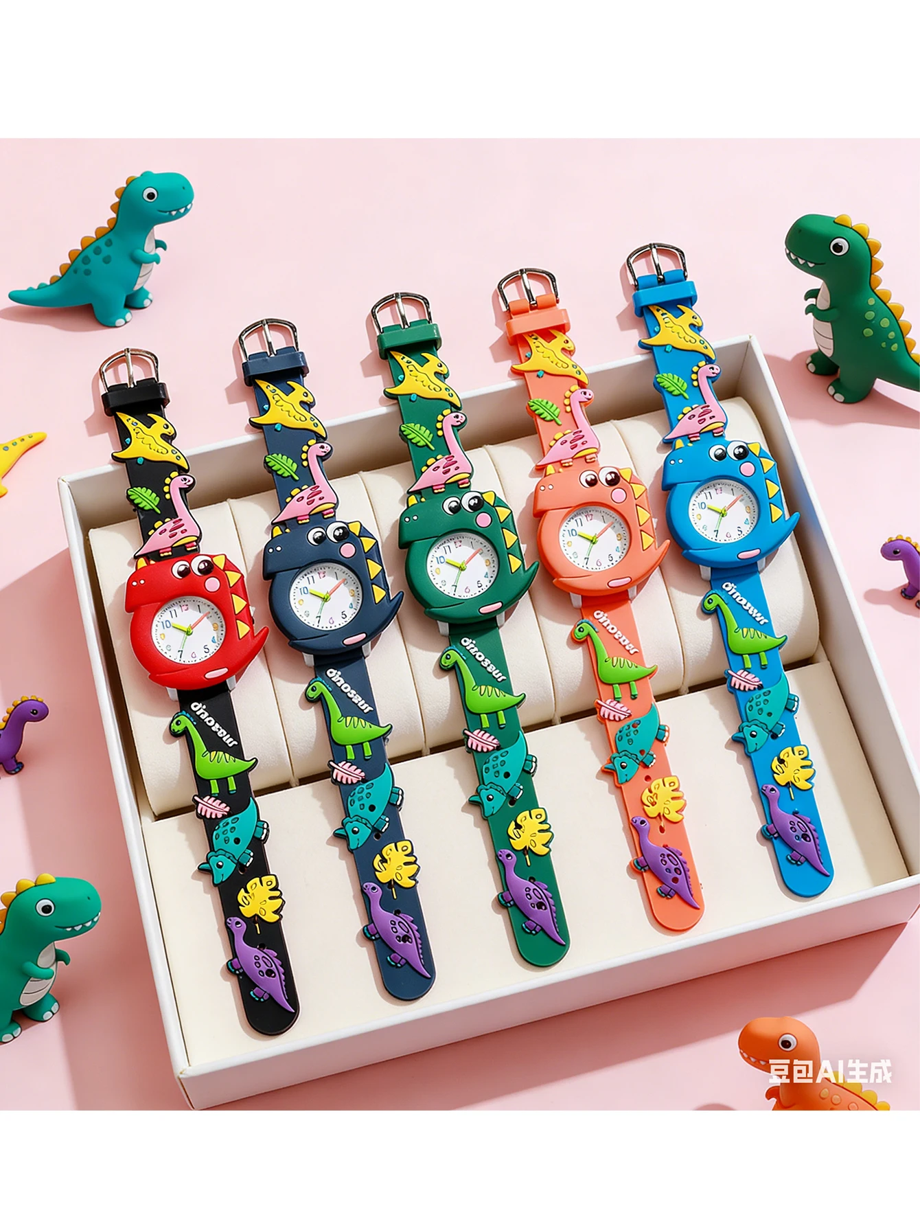 

Милые детские кварцевые часы с 3D-динозавром, силиконовый ремешок, мультяшные наручные часы с динозавром для мальчиков, идеальный подарок для малышей