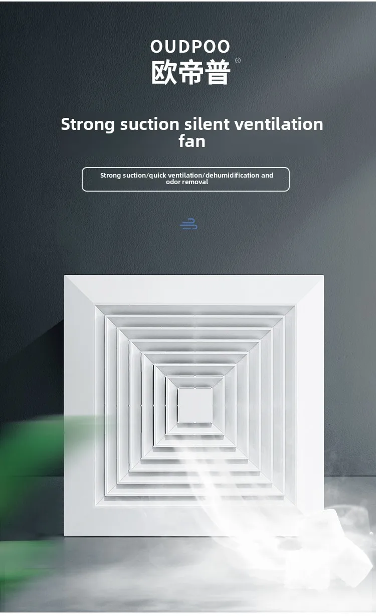 220V geïntegreerde plafondafzuigventilator keuken badkamer stille sterke ventilatie DC