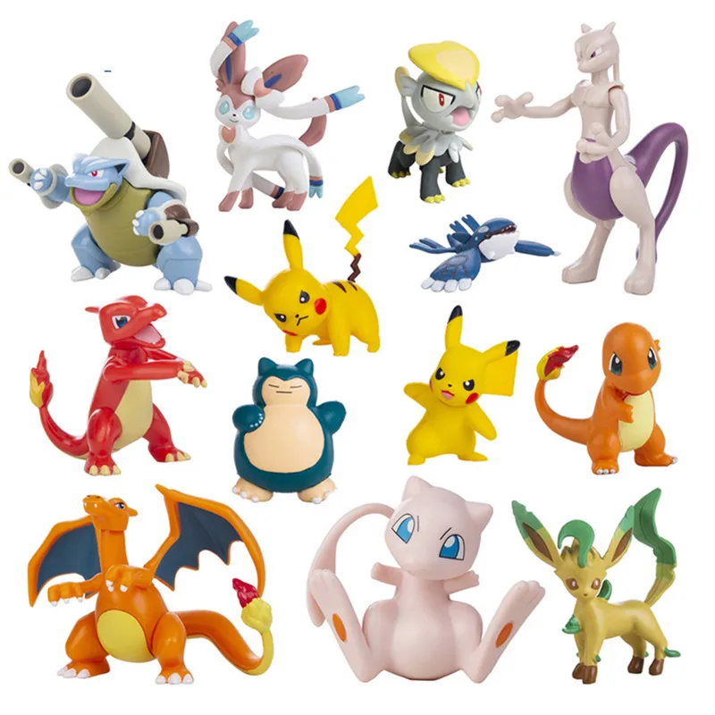 4-13 cm Pokemon Anime-Figur Charizard Mewtwo Pikachu Mew Psyduck Sammlung Pokemon Actionfiguren Modell Geburtstagsgeschenke