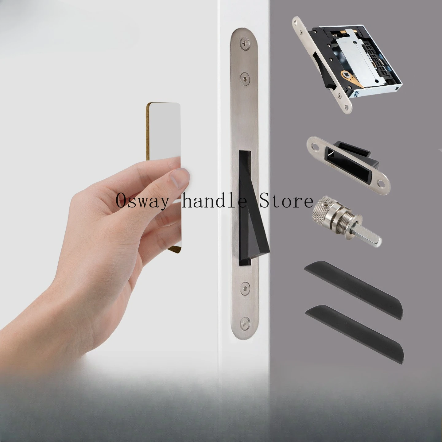 

Invisible door lock Wooden Door Push-To-Open Magnetic Attraction lock Minimalist indoor Reverse hidden Lock Door Handle