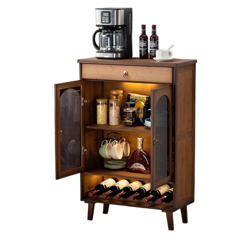 

Light luxury Nordic kitchen wine cabinet living room wall storage cabinet shelf