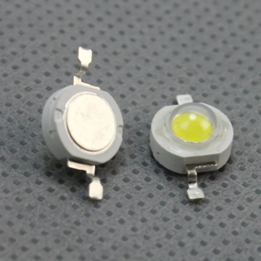 10Pcs 3W High Power LED Chip Beads 45Mil 6000K Cool White 100-110Lm Low Heat Energy Saving Lamp for Aquarium Decoration Studio