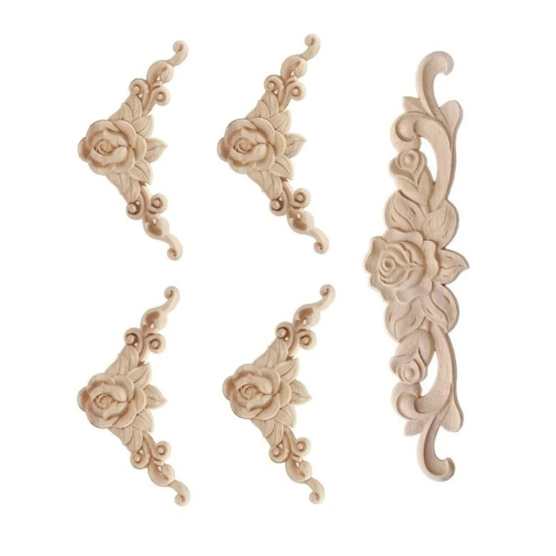Q5WD Ornate European Floral Carving For Home Ceiling Furniture Trim Design