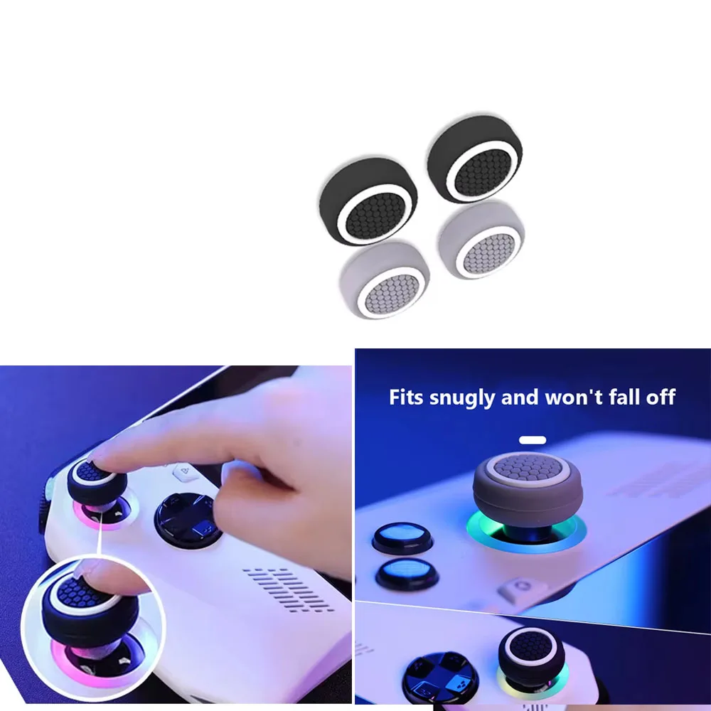 

for Steam Deck Game Controller Stick Thumb Grip for Asus ROG Ally Handheld Console ​4pcs Silicone Rocker Caps Joystick Cover