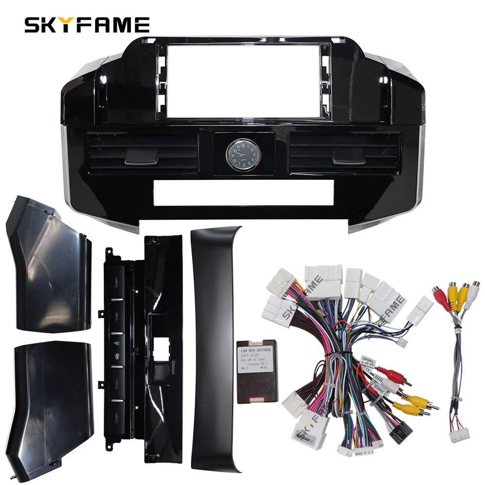 SKYFAME 12.3 Inch Car Frame Fascia Adapter Canbus Box Decoder Android Radio Dash Fitting Panel Kit For Toyota Land Cruiser LC200